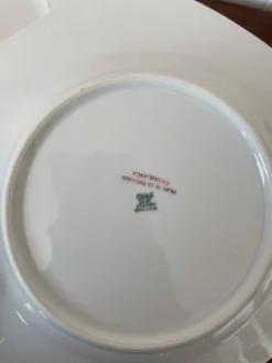 Lot de 2 assiettes à dessert porcelaine Art Deco