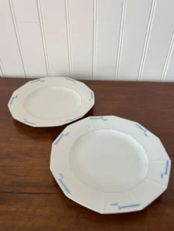 Lot de 2 assiettes à dessert porcelaine Art Deco