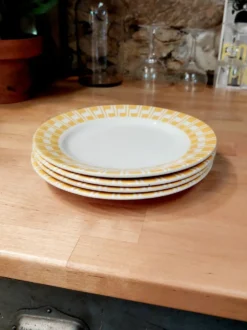 Lot de 4 assiettes à dessert Sarreguemines