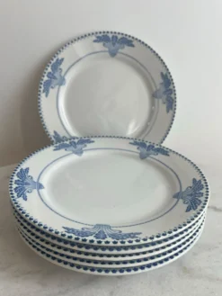 Lot de 6 assiettes à dessert Service Windsor Creil et Montereau 20,5cm