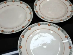 Lot de 6 assiettes à dessert St Amand Céranor Modèle Parame