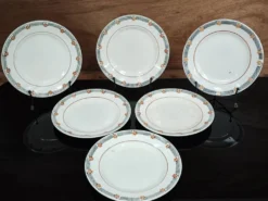 Lot de 6 assiettes à dessert St Amand Céranor Modèle Parame