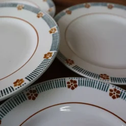 Lot de 6 assiettes à dessert St Amand Céranor Modèle Parame
