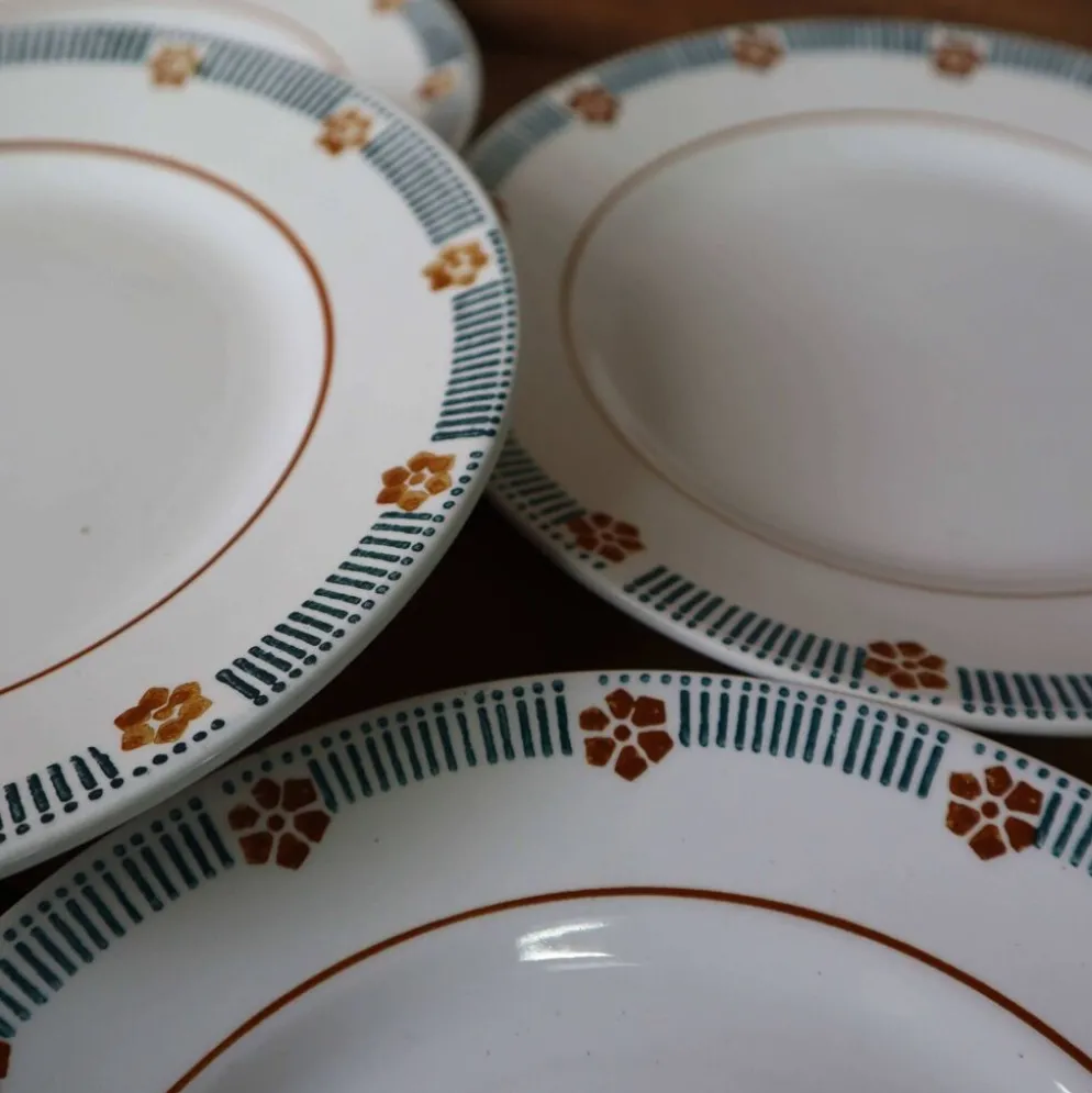 Lot de 6 assiettes à dessert St Amand Céranor Modèle Parame