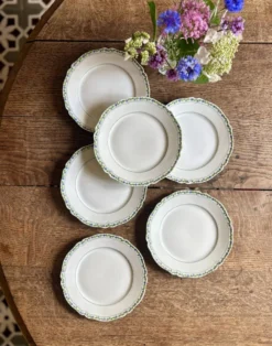Lot de 6 assiettes à dessert vintage en porcelaine de Limoges