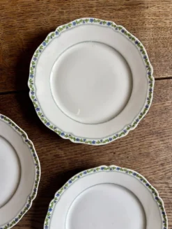 Lot de 6 assiettes à dessert vintage en porcelaine de Limoges