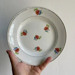 Lot de 6 assiettes à dessert vintage Moulin des Loups