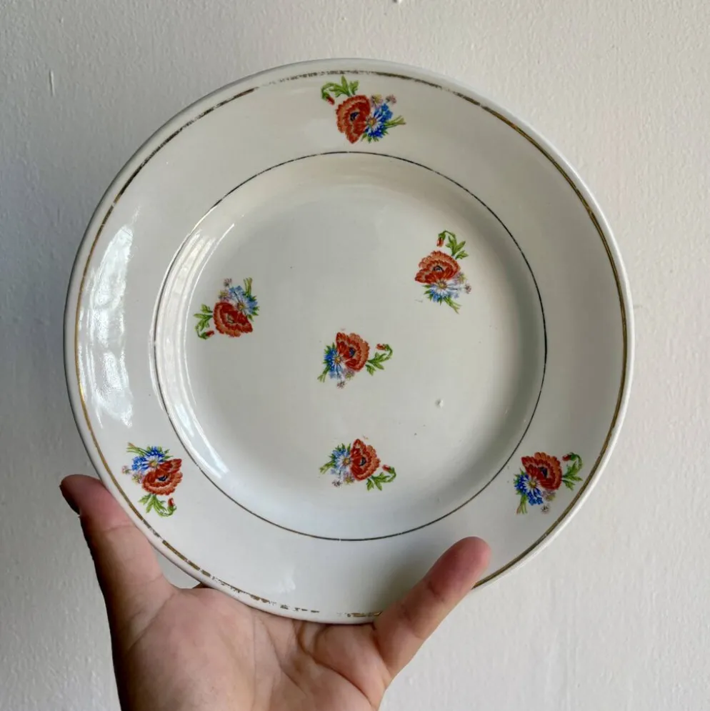 Lot de 6 assiettes à dessert vintage Moulin des Loups