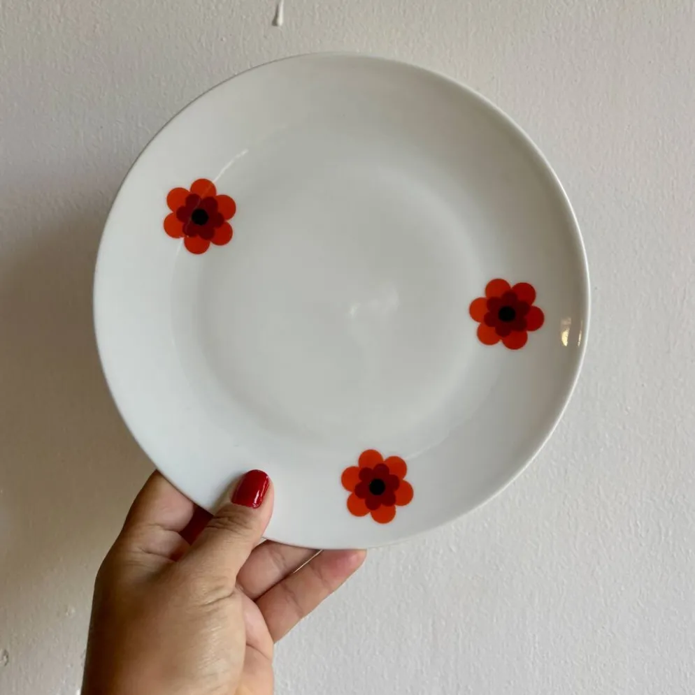 Lot de 5 assiettes à dessert vintage, Scherzer Bavaria