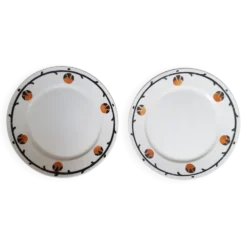 Lot de 2 assiettes à dessert vintage badonviller