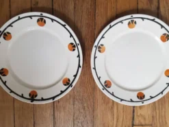 Lot de 2 assiettes à dessert vintage badonviller