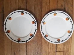 Lot de 2 assiettes à dessert vintage badonviller