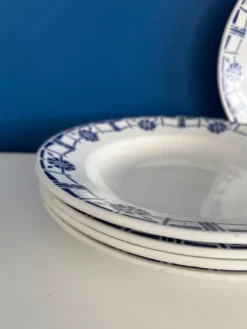 Lot de 5 assiettes en faïence ancienne Céranord St Amand - Made in France