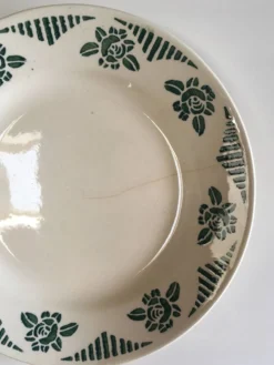 Lot de 6 assiettes en faïence vintage - années 1940-1950