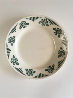 Lot de 6 assiettes en faïence vintage - années 1940-1950