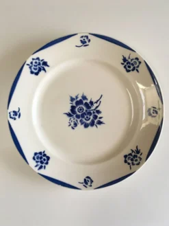 Lot de 6 assiettes en faïence vintage - années 1940-1950