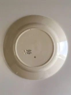 Lot de 6 assiettes en faïence vintage - années 1940-1950