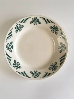 Lot de 6 assiettes en faïence vintage - années 1940-1950