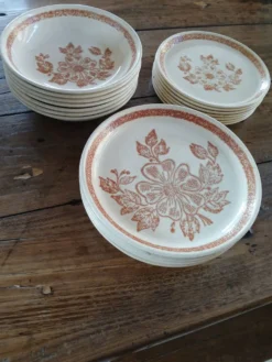 Lot de 19 assiettes en grés