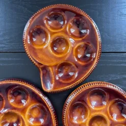 Lot de 6 assiettes à escargots