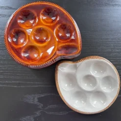 Lot de 6 assiettes à escargots