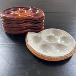 Lot de 6 assiettes à escargots