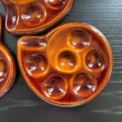 Lot de 6 assiettes à escargots