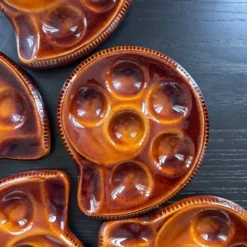 Lot de 6 assiettes à escargots