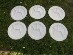 Lot de 6 assiettes à fondue ou à compartiments