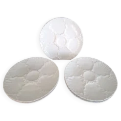 Lot de 6 assiettes à huitres en porcelaine blanche Bareuther Bavaria