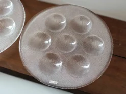 Lot de 2 assiettes à huitres Kosta Boda Sweden