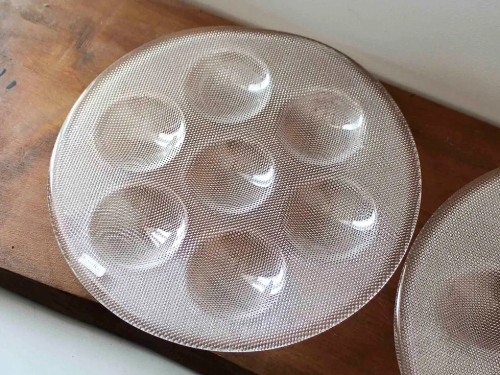 Lot de 2 assiettes à huitres Kosta Boda Sweden