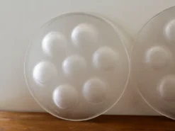 Lot de 2 assiettes à huitres Kosta Boda Sweden