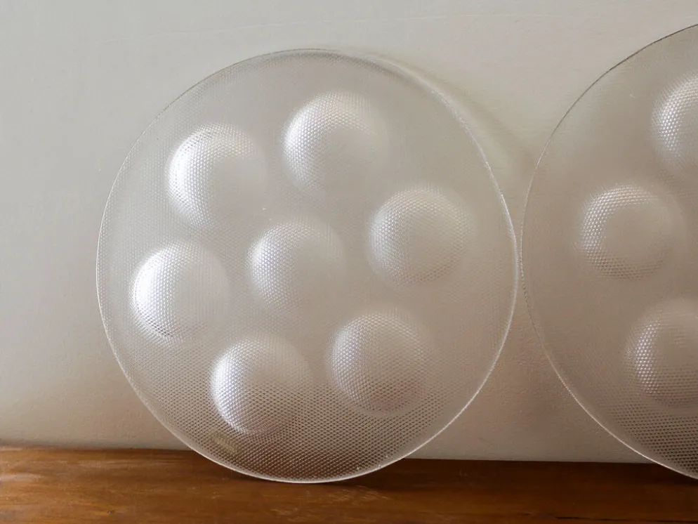 Lot de 2 assiettes à huitres Kosta Boda Sweden