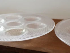 Lot de 2 assiettes à huitres Kosta Boda Sweden