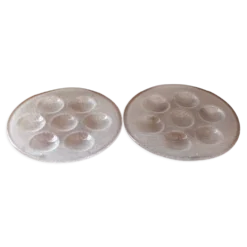 Lot de 2 assiettes à huitres Kosta Boda Sweden