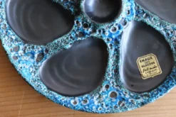 Lot de 4 assiettes à huîtres Cyclope – Émaux des Glaciers