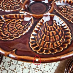 Lot de 12 assiettes à huîtres – France – vintage – Ø23,5 cm