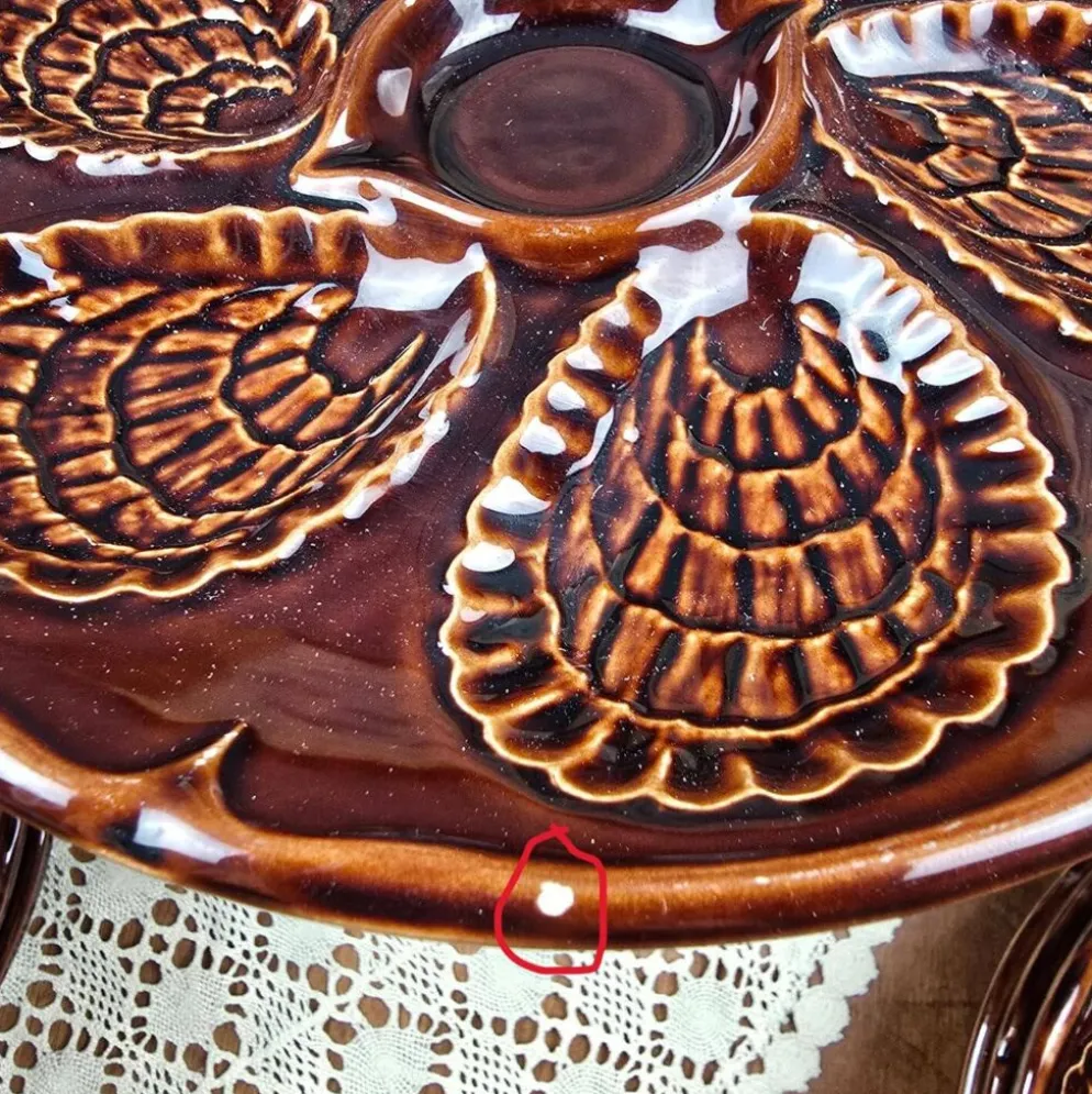 Lot de 12 assiettes à huîtres – France – vintage – Ø23,5 cm