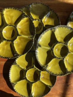 Lot de 6 assiettes à huîtres Gien