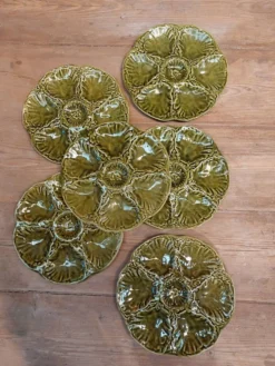 Lot de 6 assiettes à huîtres - Gien