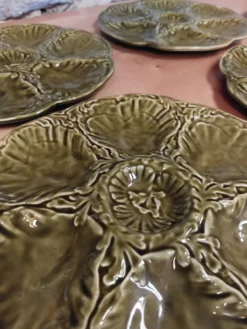 Lot de 6 assiettes à huîtres - Gien