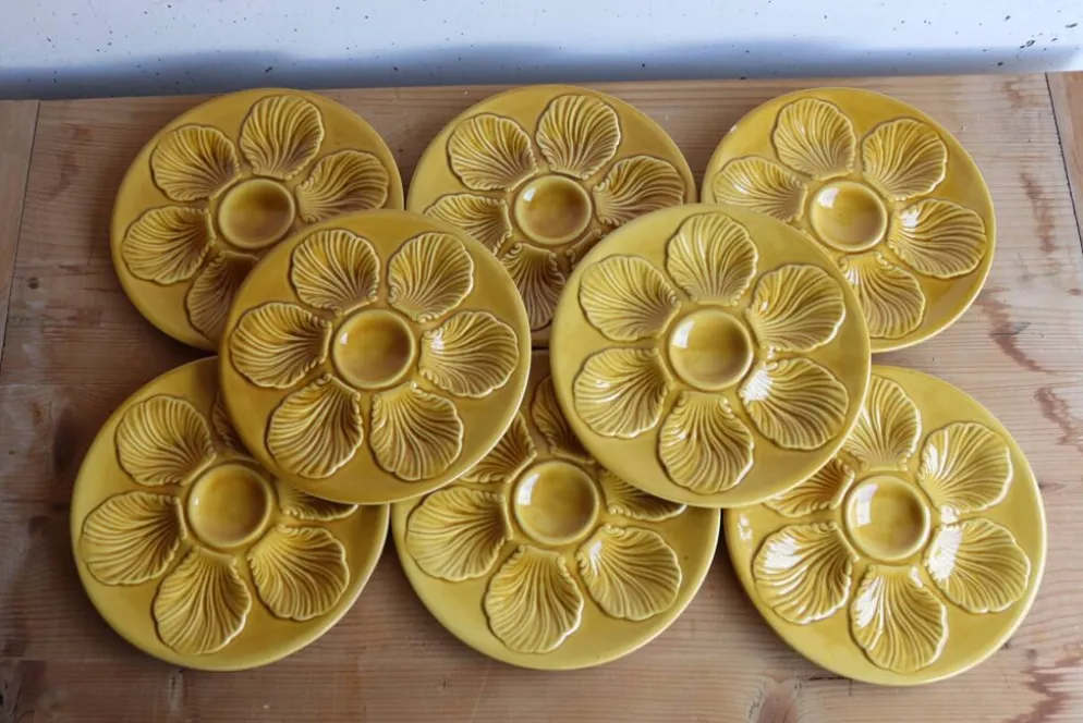 Lot de 8 assiettes à huîtres Proceram