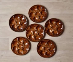Lot de 6 assiettes à huîtres Saint-Clément- 4589