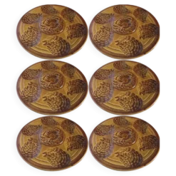 Lot de 6 assiettes à huîtres Sarreguemines