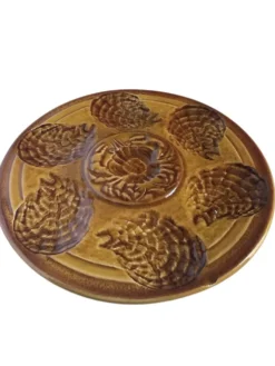 Lot de 6 assiettes à huîtres Sarreguemines