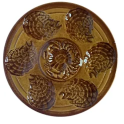Lot de 6 assiettes à huîtres Sarreguemines