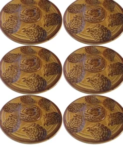 Lot de 6 assiettes à huîtres Sarreguemines
