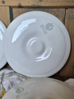 Lot de 6 Assiettes à Huîtres Vintage Orchies Moulin des Loups – Vert A