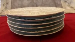 Lot de 6 assiettes à huîtres vintage